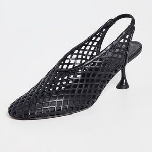 Proenza Schouler Tee Perforated Black Leather Slingback Heel 39 9 $890